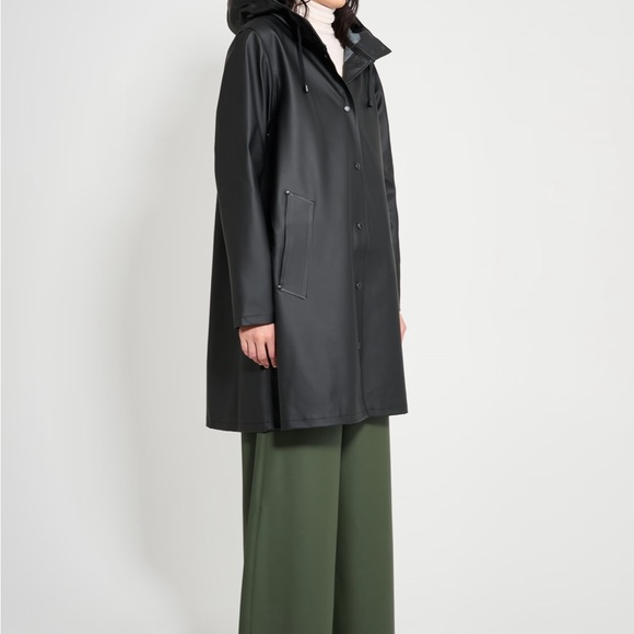 Stutterheim Black Moseback Long Raincoat - Waterproof - Picture 6 of 7